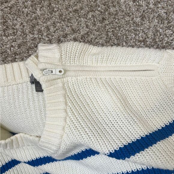 Talbots MULTI STRIPE CREWNECK HIGH-LOW SWEATER Size Small - Picture 8 of 8